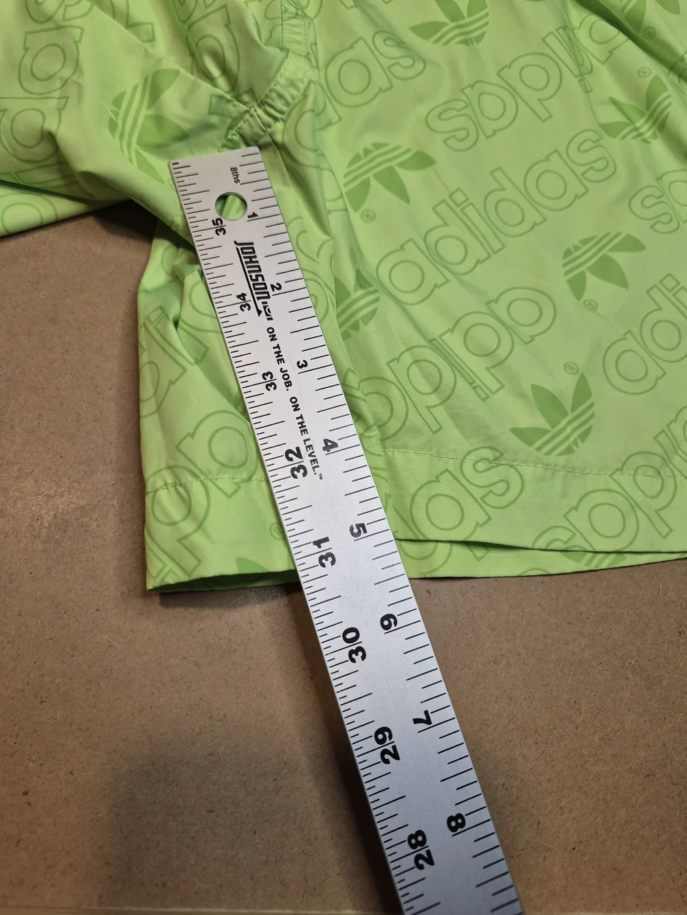 adidas Men’s Neon Green Logo Swim/Training Shorts 4518/3